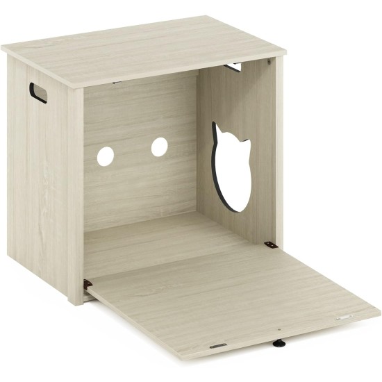 Furinno Peli Cat Litter Tray Small Single Door Rustic Brown Furinno Peli Cat Litter Tray Small Single Door Rustic Brown