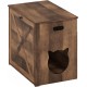 Furinno Peli Cat Litter Tray Small Single Door Rustic Brown Furinno Peli Cat Litter Tray Small Single Door Rustic Brown