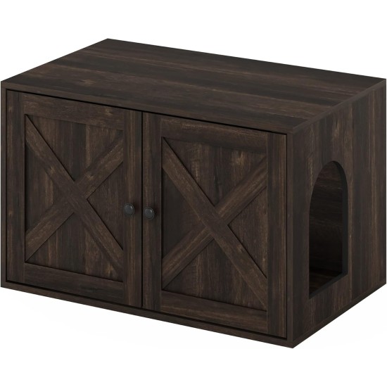 Furinno Peli Cat Litter Tray Small Single Door Rustic Brown Furinno Peli Cat Litter Tray Small Single Door Rustic Brown