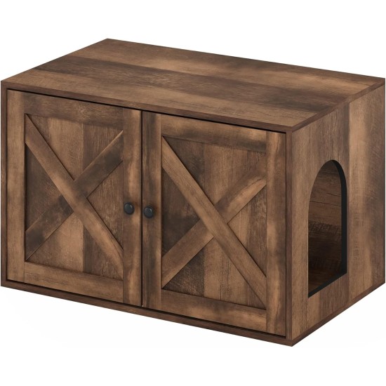 Furinno Peli Cat Litter Tray Small Single Door Rustic Brown Furinno Peli Cat Litter Tray Small Single Door Rustic Brown
