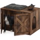 Furinno Peli Cat Litter Tray Small Single Door Rustic Brown Furinno Peli Cat Litter Tray Small Single Door Rustic Brown
