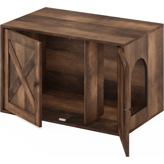 Furinno Peli Cat Litter Tray Small Single Door Rustic Brown Furinno Peli Cat Litter Tray Small Single Door Rustic Brown