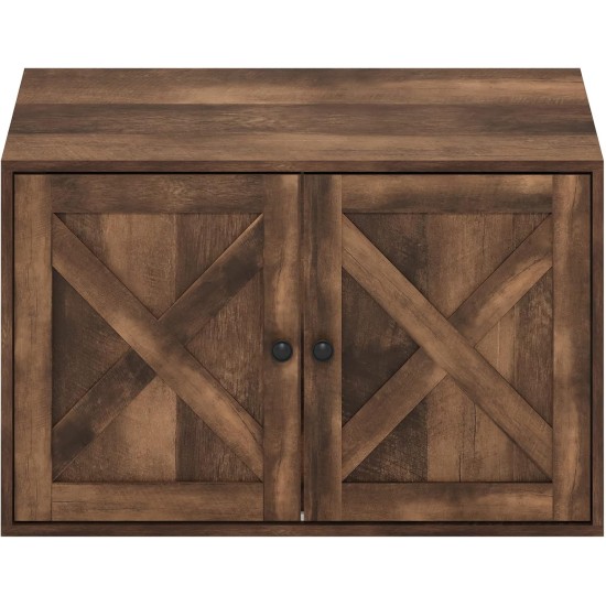 Furinno Peli Cat Litter Tray Small Single Door Rustic Brown Furinno Peli Cat Litter Tray Small Single Door Rustic Brown