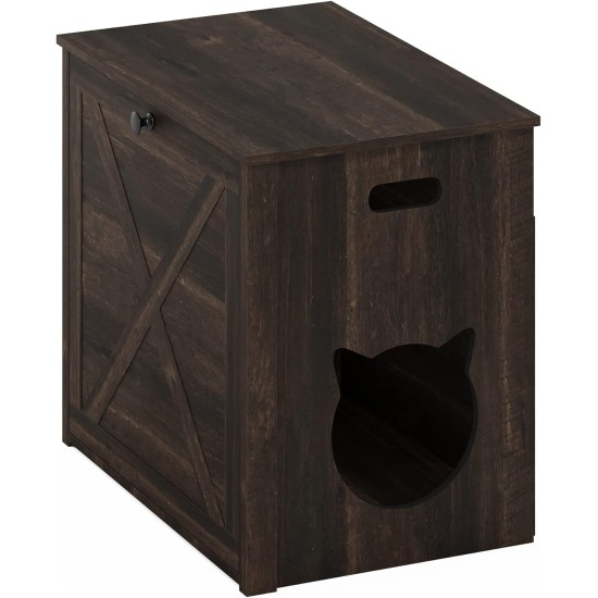 Furinno Peli Cat Litter Tray Small Single Door Rustic Brown Furinno Peli Cat Litter Tray Small Single Door Rustic Brown
