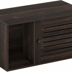 Furinno Peli Farmhouse Hidden Cat Litter Box Enclosure with Divider, Ebony Furinno Peli Farmhouse Hidden Cat Litter Box Enclosure with Divider, Ebony