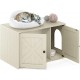 Furinno Peli Farmhouse Hidden Cat Litter Box Enclosure with Divider, Ebony Furinno Peli Farmhouse Hidden Cat Litter Box Enclosure with Divider, Ebony