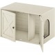 Furinno Peli Farmhouse Hidden Cat Litter Box Enclosure with Divider, Ebony Furinno Peli Farmhouse Hidden Cat Litter Box Enclosure with Divider, Ebony