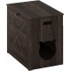 Furinno Peli Farmhouse Hidden Cat Litter Box Enclosure with Divider, Ebony Furinno Peli Farmhouse Hidden Cat Litter Box Enclosure with Divider, Ebony