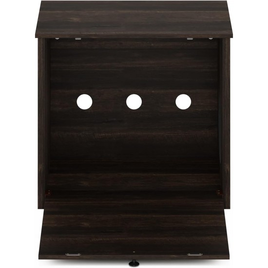 Furinno Peli Farmhouse Hidden Cat Litter Box Enclosure with Divider, Ebony Furinno Peli Farmhouse Hidden Cat Litter Box Enclosure with Divider, Ebony