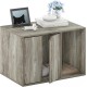 Furinno Peli Small Side Table with Cat Litter Tray Plain White Furinno Peli Small Side Table with Cat Litter Tray Plain White