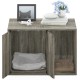 Furinno Peli Small Side Table with Cat Litter Tray Plain White Furinno Peli Small Side Table with Cat Litter Tray Plain White