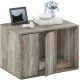 Furinno Peli Small Side Table with Cat Litter Tray Plain White Furinno Peli Small Side Table with Cat Litter Tray Plain White