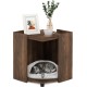 Furinno Peli Small Side Table with Cat Litter Tray Plain White Furinno Peli Small Side Table with Cat Litter Tray Plain White