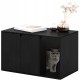 Furinno Peli Small Side Table with Cat Litter Tray Plain White Furinno Peli Small Side Table with Cat Litter Tray Plain White