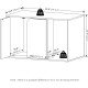Furinno Peli Small Side Table with Cat Litter Tray Plain White Furinno Peli Small Side Table with Cat Litter Tray Plain White