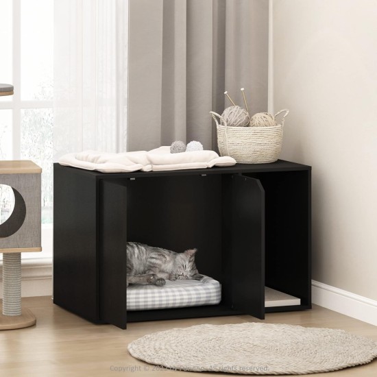 Furinno Peli Small Side Table with Cat Litter Tray Plain White Furinno Peli Small Side Table with Cat Litter Tray Plain White