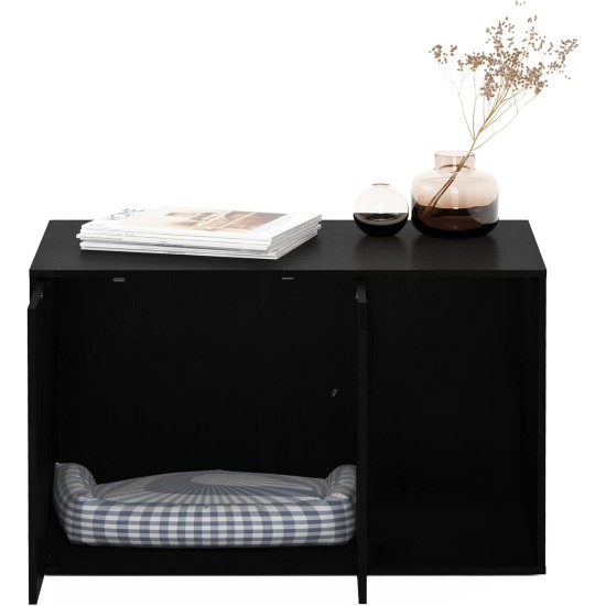 Furinno Peli Small Side Table with Cat Litter Tray Plain White Furinno Peli Small Side Table with Cat Litter Tray Plain White