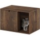 Furinno Peli Small Side Table with Cat Litter Tray Plain White Furinno Peli Small Side Table with Cat Litter Tray Plain White