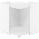 Furinno Peli Small Side Table with Cat Litter Tray Plain White Furinno Peli Small Side Table with Cat Litter Tray Plain White