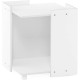 Furinno Peli Small Side Table with Cat Litter Tray Plain White Furinno Peli Small Side Table with Cat Litter Tray Plain White