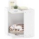 Furinno Peli Small Side Table with Cat Litter Tray Plain White Furinno Peli Small Side Table with Cat Litter Tray Plain White
