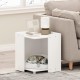 Furinno Peli Small Side Table with Cat Litter Tray Plain White Furinno Peli Small Side Table with Cat Litter Tray Plain White