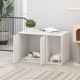 Furinno Peli Small Side Table with Cat Litter Tray Plain White Furinno Peli Small Side Table with Cat Litter Tray Plain White
