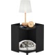 Furinno Peli Small Side Table with Cat Litter Tray Plain White Furinno Peli Small Side Table with Cat Litter Tray Plain White