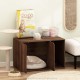 Furinno Peli Small Side Table with Cat Litter Tray Plain White Furinno Peli Small Side Table with Cat Litter Tray Plain White