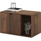 Furinno Peli Small Side Table with Cat Litter Tray Plain White Furinno Peli Small Side Table with Cat Litter Tray Plain White