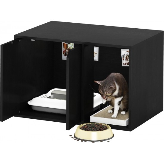 Furinno Peli Small Side Table with Cat Litter Tray Plain White Furinno Peli Small Side Table with Cat Litter Tray Plain White