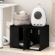 Furinno Peli Small Side Table with Cat Litter Tray Plain White Furinno Peli Small Side Table with Cat Litter Tray Plain White