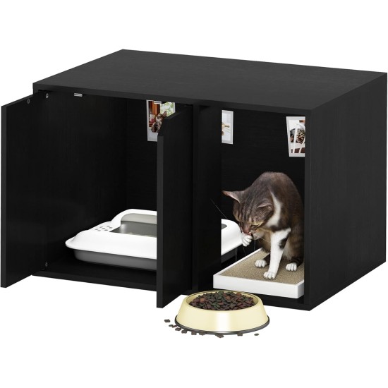 Furinno Peli Small Side Table with Cat Litter Tray Plain White Furinno Peli Small Side Table with Cat Litter Tray Plain White