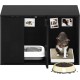 Furinno Peli Small Side Table with Cat Litter Tray Plain White Furinno Peli Small Side Table with Cat Litter Tray Plain White