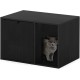Furinno Peli Small Side Table with Cat Litter Tray Plain White Furinno Peli Small Side Table with Cat Litter Tray Plain White