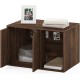 Furinno Peli Small Side Table with Cat Litter Tray Plain White Furinno Peli Small Side Table with Cat Litter Tray Plain White