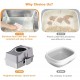 GarveeMore Stainless Steel Cat Litter Box, XXL, Closed Cat Litter Box, Top Opening, Odour Control, Leak-Proof with Removable Cat Litter Tray, 60 x 40 x 39.5 cm, Grey GarveeMore Stainless Steel Cat Litter Box, XXL, Closed Cat Litter Box, Top Opening, Odour Control, Leak-Proof with Removable Cat Litter Tray, 60 x 40 x 39.5 cm, Grey