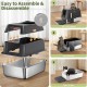 Gimars 3 in 1 High-Sided Anti-Spill Stainless Steel Cat Litter Tray with Lid, Extra Large Closed Cat Box with Shovel, Front & Top Entrance for Multiple Cats Gimars 3 in 1 High-Sided Anti-Spill Stainless Steel Cat Litter Tray with Lid, Extra Large Closed Cat Box with Shovel, Front & Top Entrance for Multiple Cats