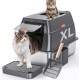 Gimars 3 in 1 High-Sided Anti-Spill Stainless Steel Cat Litter Tray with Lid, Extra Large Closed Cat Box with Shovel, Front & Top Entrance for Multiple Cats Gimars 3 in 1 High-Sided Anti-Spill Stainless Steel Cat Litter Tray with Lid, Extra Large Closed Cat Box with Shovel, Front & Top Entrance for Multiple Cats