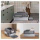 Gimars XL Katzenklo Edelstahl, Große Katzentoilette aus Metall 20L mit Streuschaufel & Matte, Edelstahl Katzenklo für mittelgroße & große Katzen Gimars XL Katzenklo Edelstahl, Große Katzentoilette aus Metall 20L mit Streuschaufel & Matte, Edelstahl Katzenklo für mittelgroße & große Katzen