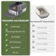 Gimars XL Katzenklo Edelstahl, Große Katzentoilette aus Metall 20L mit Streuschaufel & Matte, Edelstahl Katzenklo für mittelgroße & große Katzen Gimars XL Katzenklo Edelstahl, Große Katzentoilette aus Metall 20L mit Streuschaufel & Matte, Edelstahl Katzenklo für mittelgroße & große Katzen