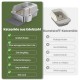 Gimars XL Katzenklo Edelstahl, Große Katzentoilette aus Metall 20L mit Streuschaufel & Matte, Edelstahl Katzenklo für mittelgroße & große Katzen Gimars XL Katzenklo Edelstahl, Große Katzentoilette aus Metall 20L mit Streuschaufel & Matte, Edelstahl Katzenklo für mittelgroße & große Katzen