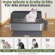 Gimars XL Metal Cat Litter Tray - Odour Resistant Cat Litter Tray Stainless Steel Leakproof Tray with Scoop & Mat, Suitable for Large, Medium & Small Cats Gimars XL Metal Cat Litter Tray - Odour Resistant Cat Litter Tray Stainless Steel Leakproof Tray with Scoop & Mat, Suitable for Large, Medium & Small Cats
