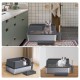 Gimars XL Metal Cat Litter Tray - Odour Resistant Cat Litter Tray Stainless Steel Leakproof Tray with Scoop & Mat, Suitable for Large, Medium & Small Cats Gimars XL Metal Cat Litter Tray - Odour Resistant Cat Litter Tray Stainless Steel Leakproof Tray with Scoop & Mat, Suitable for Large, Medium & Small Cats