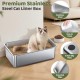 Gimars XXL Stainless Steel Cat Litter Tray with High Rim - Thick-Walled, Rustproof, Odourless, Easy to Clean Stainless Steel Cat Litter Tray for Cats and Rabbits Gimars XXL Stainless Steel Cat Litter Tray with High Rim - Thick-Walled, Rustproof, Odourless, Easy to Clean Stainless Steel Cat Litter Tray for Cats and Rabbits