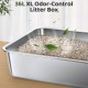 Gimars XXL Stainless Steel Cat Litter Tray with High Rim - Thick-Walled, Rustproof, Odourless, Easy to Clean Stainless Steel Cat Litter Tray for Cats and Rabbits Gimars XXL Stainless Steel Cat Litter Tray with High Rim - Thick-Walled, Rustproof, Odourless, Easy to Clean Stainless Steel Cat Litter Tray for Cats and Rabbits