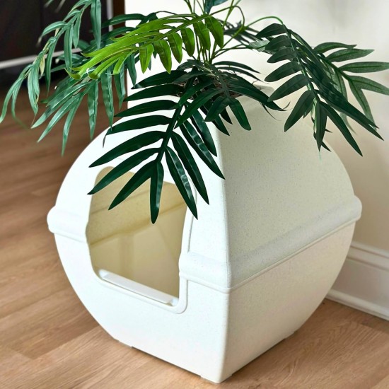 Good Pet Stuff, Hidden Cat Litter Tray and Reusable Insert, Square Cat Litter Tray with Artificial Plants, Ventilated Carbon Odor Filter System, Easy to Clean, White Birch Good Pet Stuff, Hidden Cat Litter Tray and Reusable Insert, Square Cat Litter Tray with Artificial Plants, Ventilated Carbon Odor Filter System, Easy to Clean, White Birch