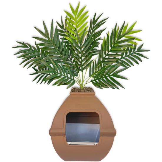 Good Pet Stuff, Hidden Cat Litter Tray and Reusable Insert, Square Cat Litter Tray with Artificial Plants, Ventilated Carbon Odor Filter System, Easy to Clean, White Birch Good Pet Stuff, Hidden Cat Litter Tray and Reusable Insert, Square Cat Litter Tray with Artificial Plants, Ventilated Carbon Odor Filter System, Easy to Clean, White Birch