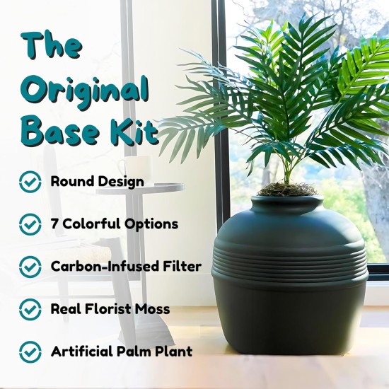 Good Pet Stuff, The Original Hidden Cat Litter Box, Artificial Plants and Closed Cat Litter Box, Ventilated and Odour Filter, Easy to Clean, Black Suede Good Pet Stuff, The Original Hidden Cat Litter Box, Artificial Plants and Closed Cat Litter Box, Ventilated and Odour Filter, Easy to Clean, Black Suede