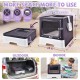 HOMAGICO Cat Litter Tray with Cat Litter Tray and Scoop, Large, Foldable Cat Litter Tray with Lid, Free to Put on and Take Off, Odour Control, Closed Cat Litter Tray, Splash Guard, Easy to Use HOMAGICO Cat Litter Tray with Cat Litter Tray and Scoop, Large, Foldable Cat Litter Tray with Lid, Free to Put on and Take Off, Odour Control, Closed Cat Litter Tray, Splash Guard, Easy to Use